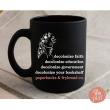 Load image into Gallery viewer, In My Decolonizing Era Black Glossy Mug | Paperbacks & Frybread