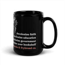 Load image into Gallery viewer, In My Decolonizing Era Black Glossy Mug | Paperbacks & Frybread