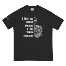 Load image into Gallery viewer, Books Steamy & Music Screamy T-Shirt | Paperbacks & Frybread Co. - Paperbacks & Frybread Co.