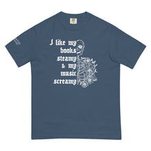 Load image into Gallery viewer, Books Steamy & Music Screamy T-Shirt | Paperbacks & Frybread Co. - Paperbacks & Frybread Co.