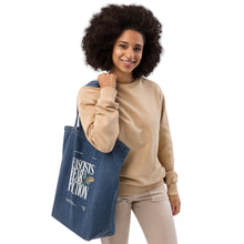 Load image into Gallery viewer, Fascists Fear Fiction Organic Denim Tote Bag | Paperbacks & Frybread Co. - Paperbacks & Frybread Co.