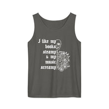 Load image into Gallery viewer, Steamy Books & Screamy Music Tank Top | Dark Romance Reader Tank - Paperbacks & Frybread Co.