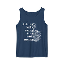 Load image into Gallery viewer, Steamy Books & Screamy Music Tank Top | Dark Romance Reader Tank - Paperbacks & Frybread Co.