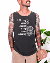 Load image into Gallery viewer, Steamy Books & Screamy Music Tank Top | Dark Romance Reader Tank - Paperbacks & Frybread Co.