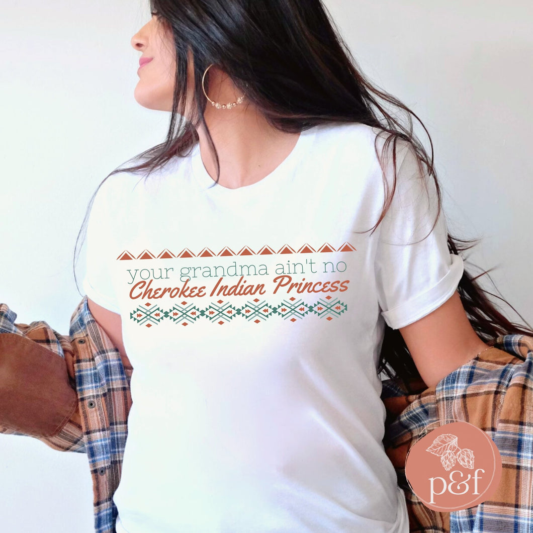Cherokee Indian Princess Unisex t-shirt | Paperbacks & Frybread - Paperbacks & Frybread Co.