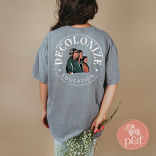 Load image into Gallery viewer, Decolonize Education Faded Wash Unisex T-Shirt | Paperbacks & Frybread - Paperbacks & Frybread Co.