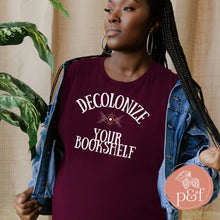 Load image into Gallery viewer, Decolonize Your Bookshelf Tribal Unisex t-shirt | Paperbacks & Frybread Co. - Paperbacks & Frybread Co.