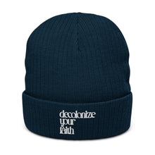 Load image into Gallery viewer, Decolonize Your Faith Recycled Cuffed Beanie - Paperbacks &amp; Frybread Co.
