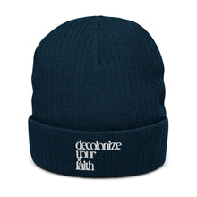 Load image into Gallery viewer, Decolonize Your Faith Recycled Cuffed Beanie - Paperbacks & Frybread Co.