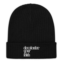 Load image into Gallery viewer, Decolonize Your Faith Recycled Cuffed Beanie - Paperbacks & Frybread Co.