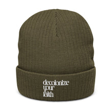 Load image into Gallery viewer, Decolonize Your Faith Recycled Cuffed Beanie - Paperbacks & Frybread Co.