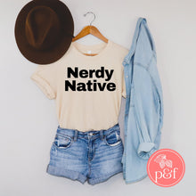 Load image into Gallery viewer, Nerdy Native Unisex Shirt | Paperbacks & Frybread Co. - Paperbacks & Frybread Co.