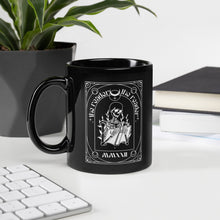 Load image into Gallery viewer, The Reader Tarot Black Glossy Mug | Paperbacks & Frybread - Paperbacks & Frybread Co.