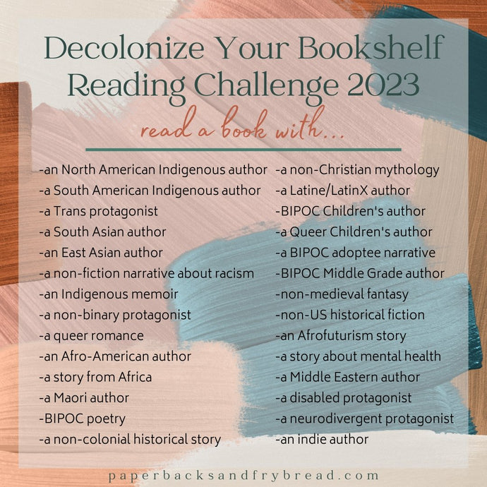 Decolonize Your Bookshelf Reading Challenge for 2023