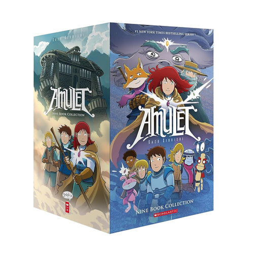 Amulet #1 - 9 Box Set by Kazu Kibuishi | Middle Grade Graphic Novel - Paperbacks & Frybread Co.