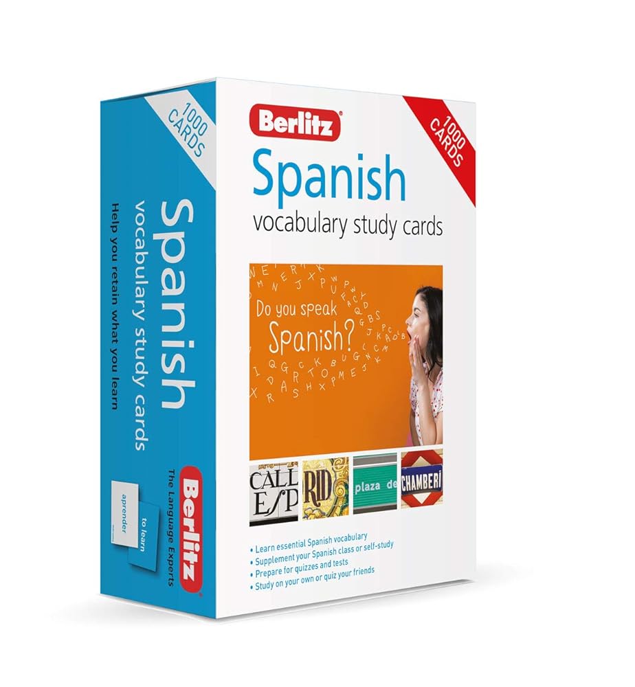 Berlitz Vocabulary Study Cards Spanish (Language Flash Cards) by Berlitz - Paperbacks & Frybread Co.