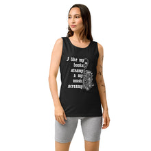 Load image into Gallery viewer, Steamy Books &amp; Screamy Music Tank Top | Dark Romance Reader Tank - Paperbacks &amp; Frybread Co.

