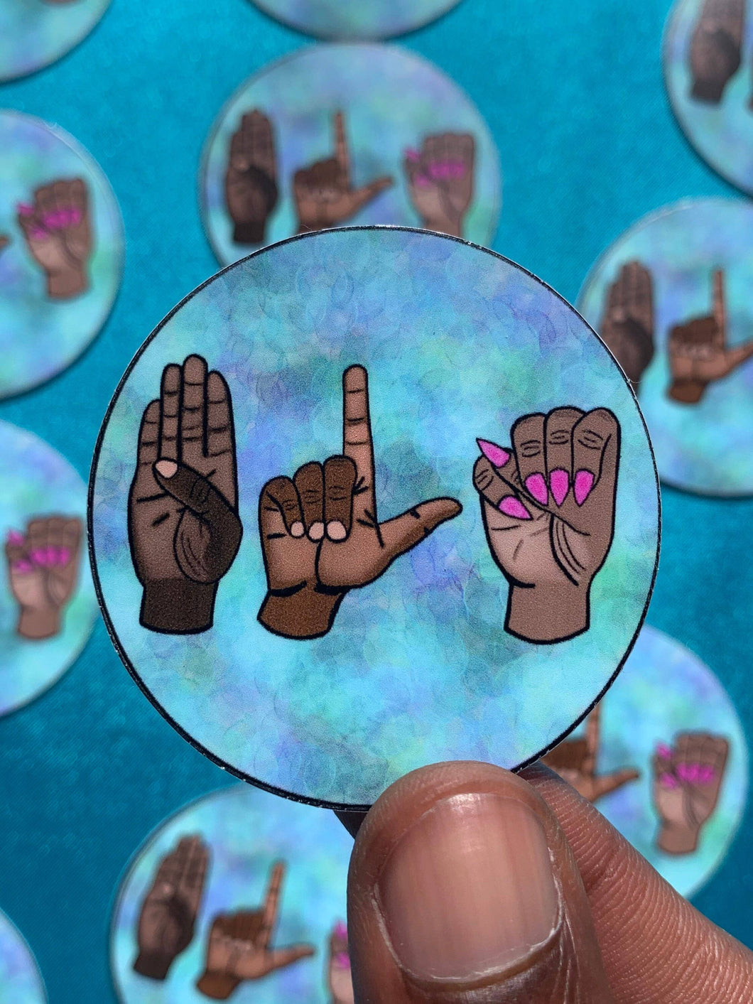 BLM Sign Language Sticker | Jammin for Justice - Paperbacks & Frybread Co.