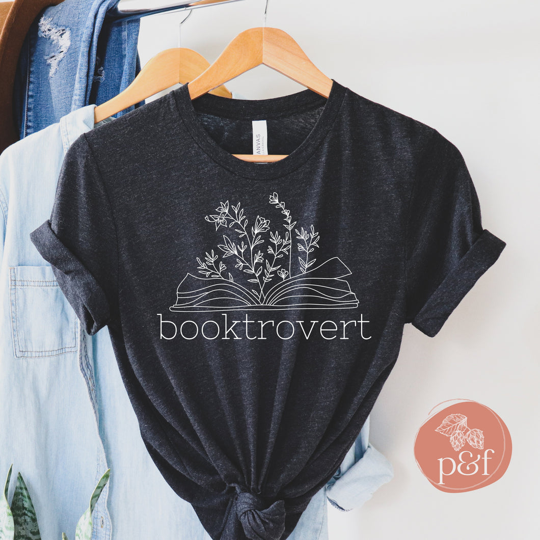 Booktrovert Floral Unisex T-shirt | Paperbacks & Frybread - Paperbacks & Frybread Co.