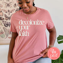 Load image into Gallery viewer, Decolonize Your Faith Shirt | Paperbacks &amp; Frybread Co. - Paperbacks &amp; Frybread Co.
