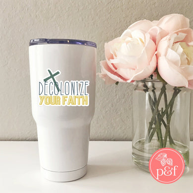 Decolonize Your Faith Sticker | Paperbacks & Frybread Co. - Paperbacks & Frybread Co.