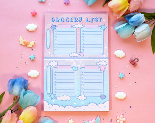 Grocery List Planner Pad | Unicorn Eclipse - Paperbacks & Frybread Co.