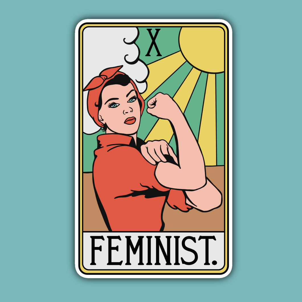 The Feminist Tarot Card Sticker | Decorative Sticker by Indigo Maiden - Paperbacks & Frybread Co.
