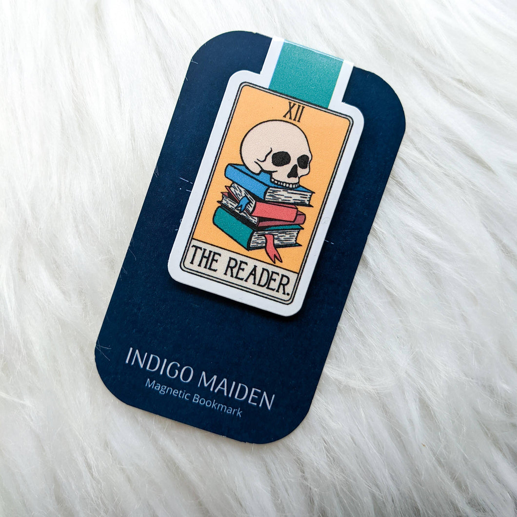 The Reader Tarot Card Magnetic Bookmark | Bookmarks by Indigo Maiden - Paperbacks & Frybread Co.